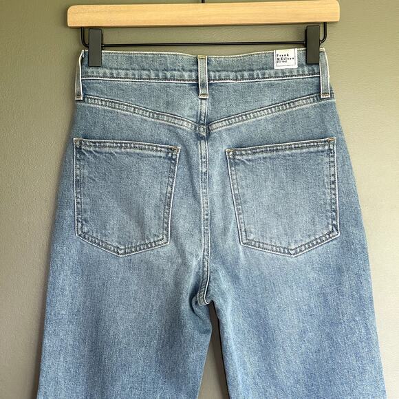 NWOT FRANK & EILEEN MONAGHAN Mom Jean Size 25 Blue Denim High Waist Straight Leg - Picture 13 of 16